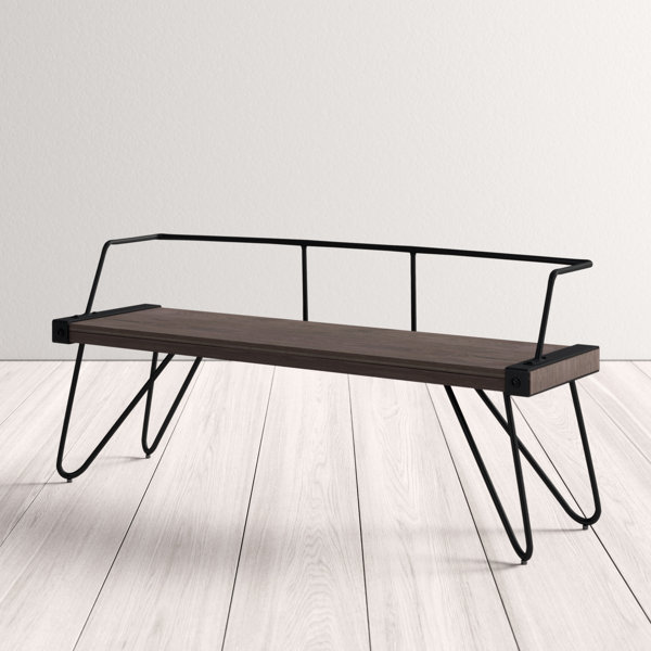 Abigale Low Back Metal Bench & Reviews AllModern